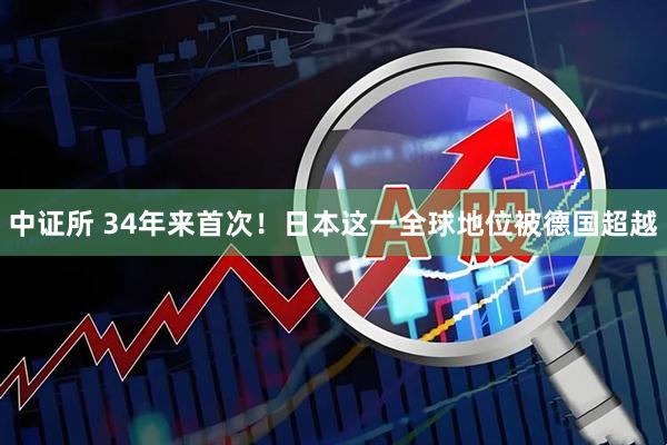中证所 34年来首次！日本这一全球地位被德国超越